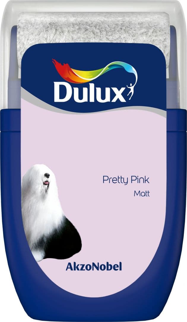 Dulux Pretty Pink emulsion tester