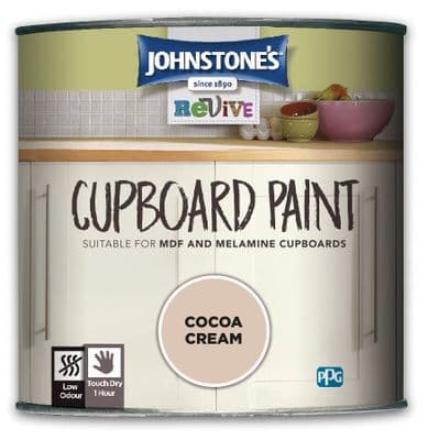 Johnstone's Cocoa Cream Cupboard paint 750ml