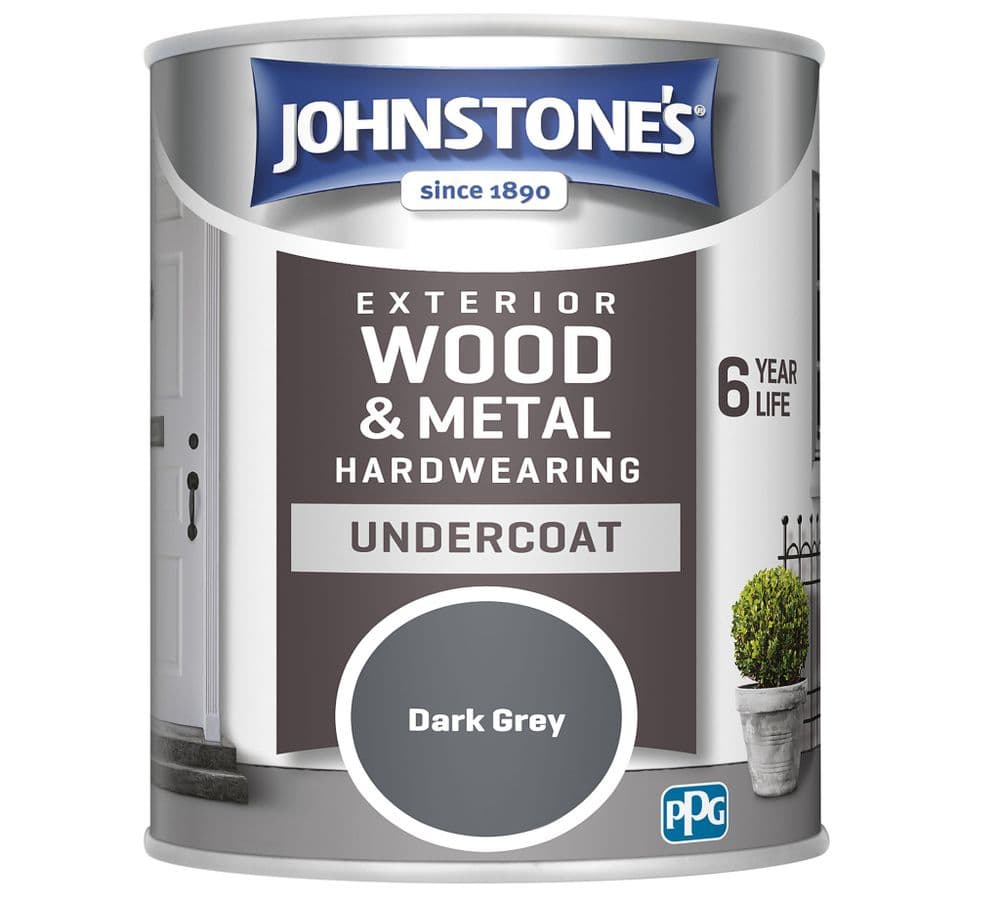 Johnstone s Dark Grey Exterior undercoat 750ml