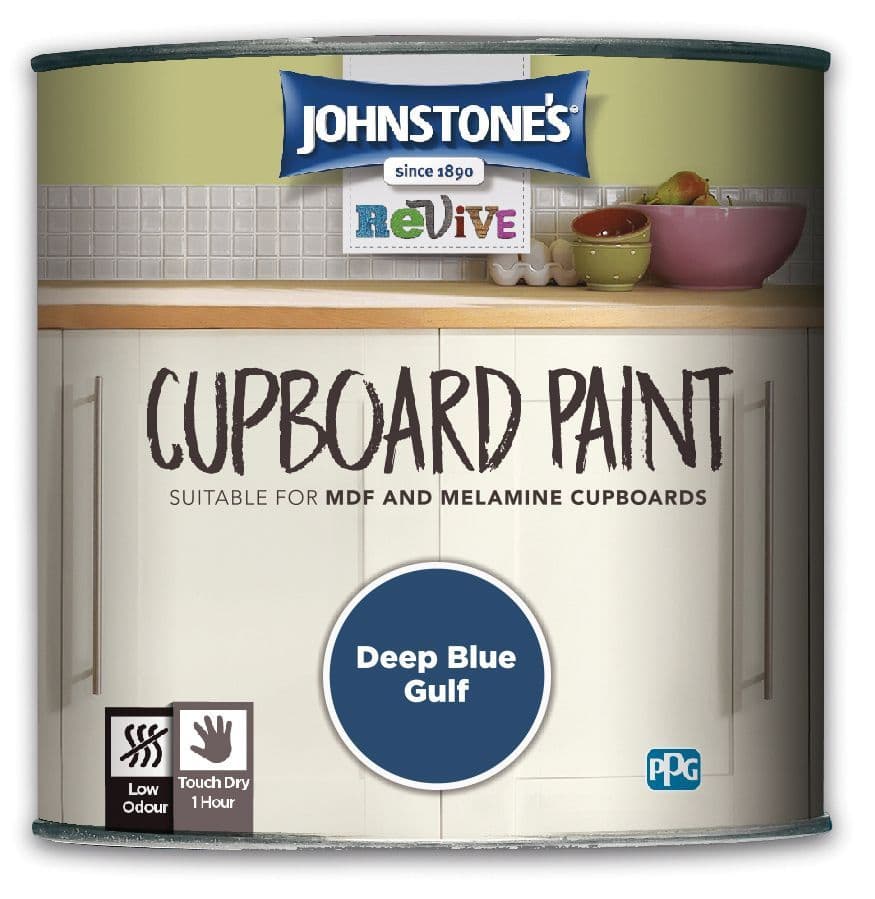 Johnstone s Deep Blue Gulf Cupboard paint 750ml