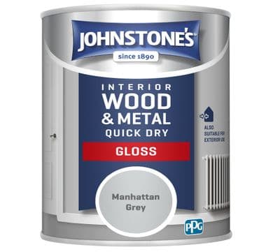 Johnstone's Quick Dry Gloss Manhatten Grey 750ml