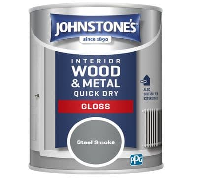 Johnstone's Quick Dry Gloss Steel Smoke 750ml