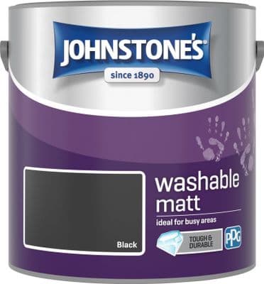 Johnstone's Washable Matt Black 2.5L