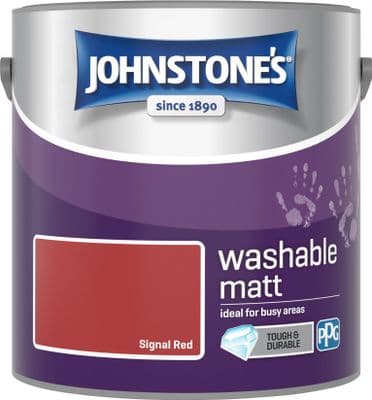 Johnstone's Washable Matt Signal Red 2.5L