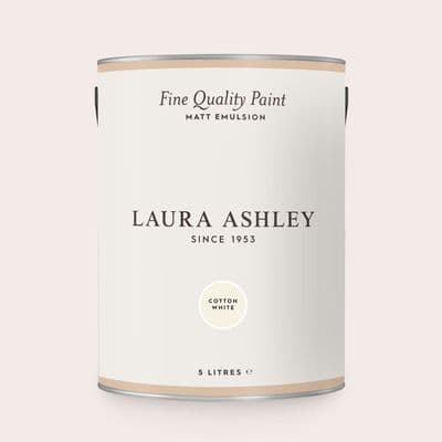 Laura Ashley Matt Emulsion - Cotton White 5 Litres
