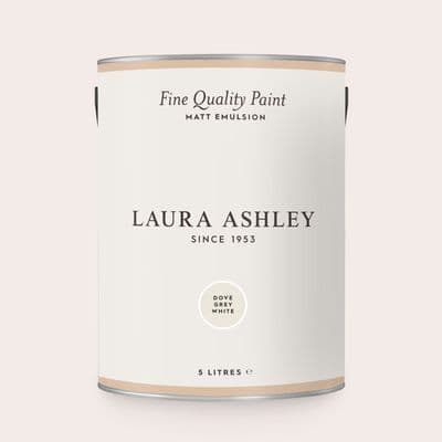 Laura Ashley Matt Emulsion - Dove Grey White 5 Litres