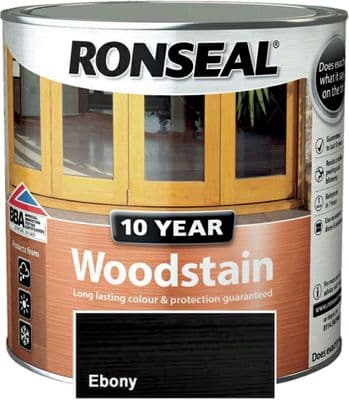 Ronseal 10 Year Woodstain Black Ebony 2.5L