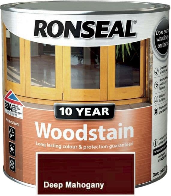 Ronseal 10 Year Woodstain Deep Mahogany 750ml