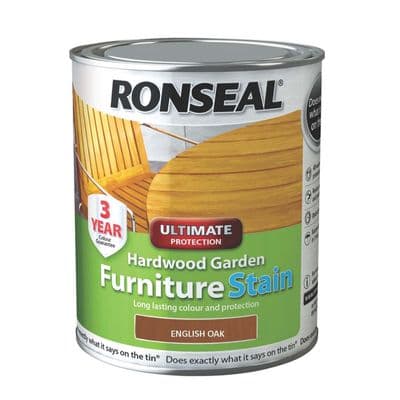 Ronseal 750ml hardwood garden stain English Oak