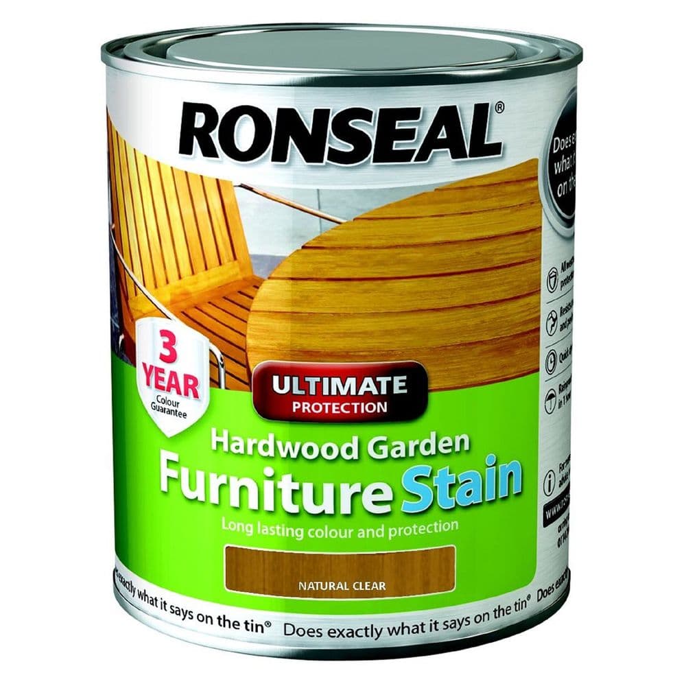Ronseal 750ml hardwood garden stain Natural