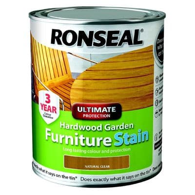 Ronseal 750ml hardwood garden stain Natural