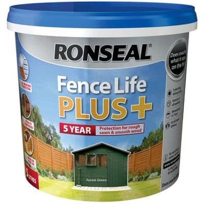 Ronseal fencelife+ Forest green 5L