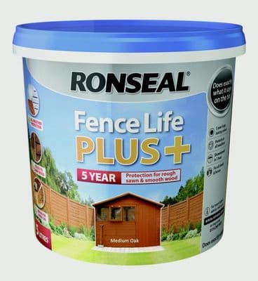 Ronseal fencelife+ Medium Oak 5L