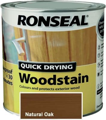Ronseal QD Woodstain Natural Oak 250ml