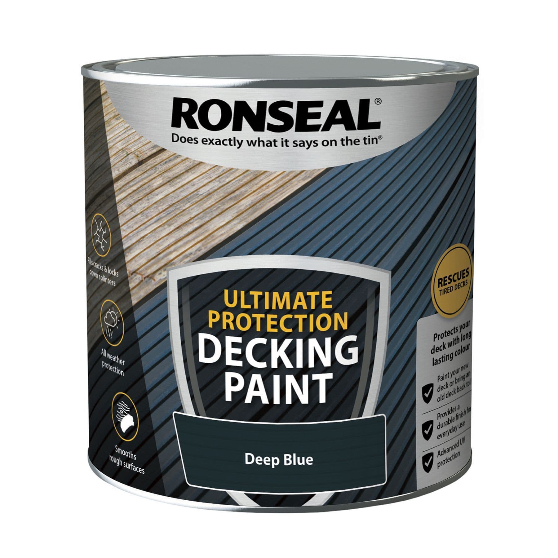 Ronseal Ultimate decking paint Deep Blue 2 5L