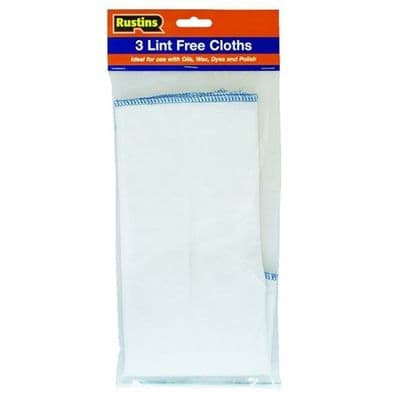 Rustins pack of 3 lint free cloths