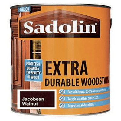 Sadolin Extra 2.5L Jacobean Walnut durable woodstain