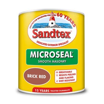 Sandtex 1L Brick Red smooth masonry paint