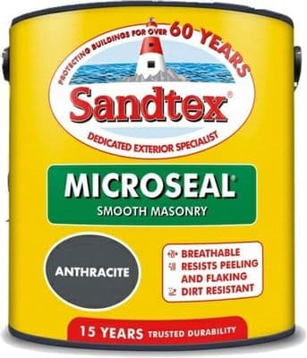 Sandtex 2.5L Anthracite smooth masonry paint
