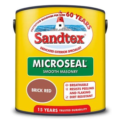 Sandtex 2.5L Brick Red smooth masonry paint