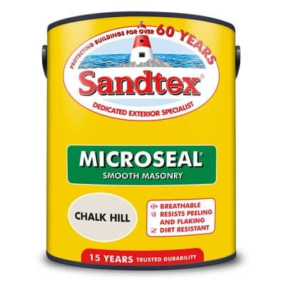 Sandtex 5L  Chalk Hill smooth masonry paint
