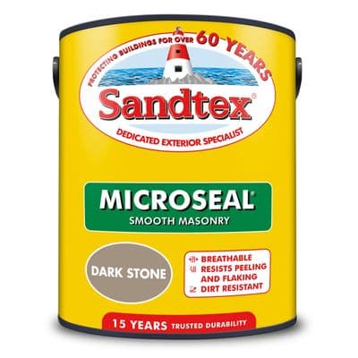 Sandtex 5L Dark Stone smooth masonry paint