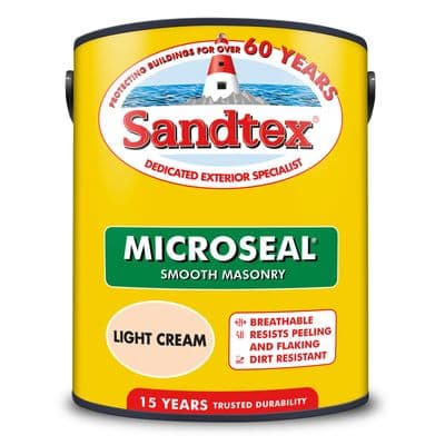 Sandtex 5L Light Cream smooth masonry paint