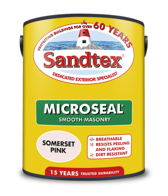 Sandtex 5L Somerset Pink smooth masonry paint