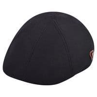 6 Panel Summer Black Cotton Flat Hat