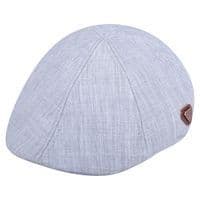 6 Panel Summer Blue Check Cotton Flat Hat