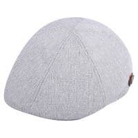 6 Panel Summer Grey Check Cotton Flat Hat