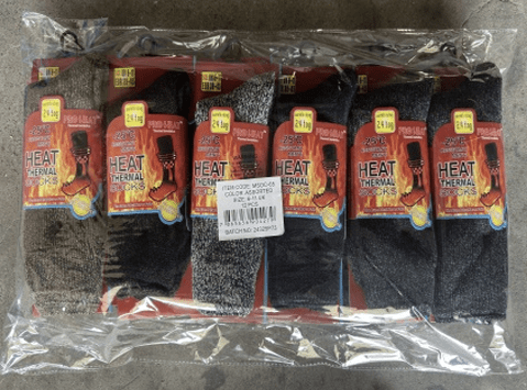 Assorted heat strippy thermal socks