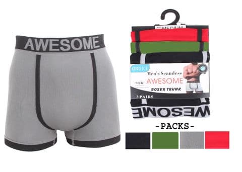 awesome seamless plain basic boxers