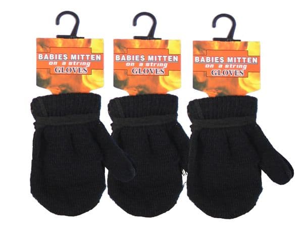 Baby black mitten magic gloves