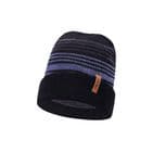 Beanie fur linned stripy hat