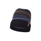 Beanie fur linned stripy hat