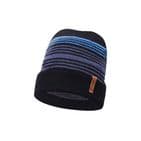 Beanie fur linned stripy hat