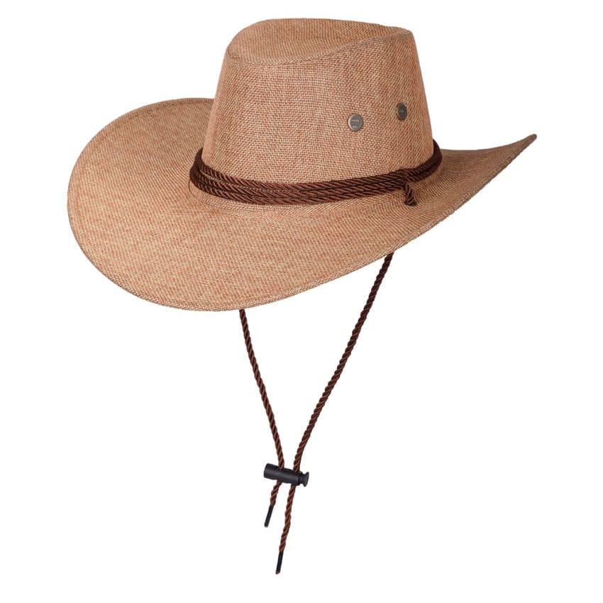 Beige Atched CowBoy Hat