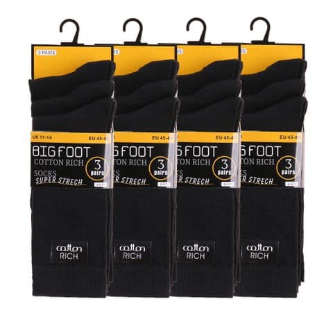 Big foot black suit socks