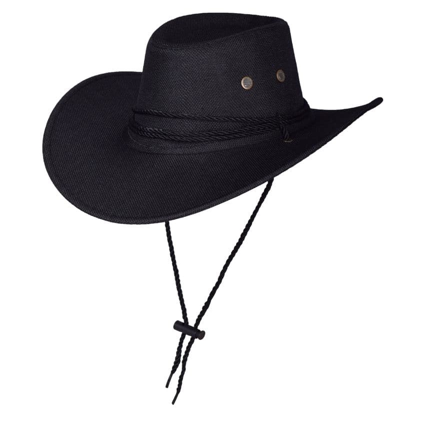 Black Atched CowBoy Hat