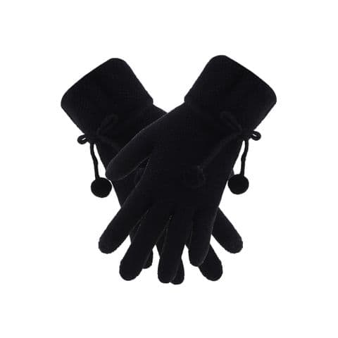 Black Bobble Gloves