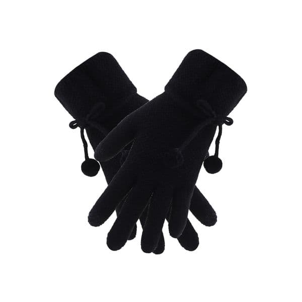Black Bobble Gloves