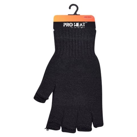 Black fingerless gloves