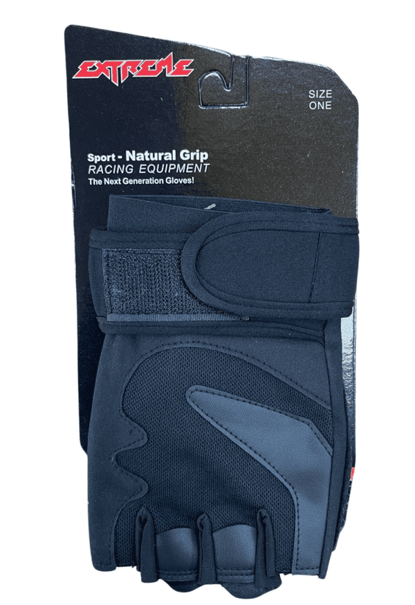 Black fingerless Gym gloves GLO-1