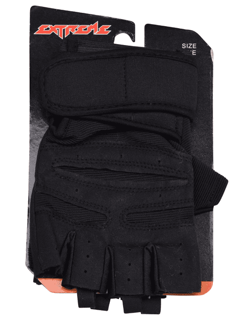 Black fingerless Gym gloves GLO-2