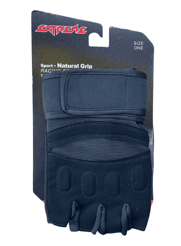 Black fingerless Gym gloves GLO-3