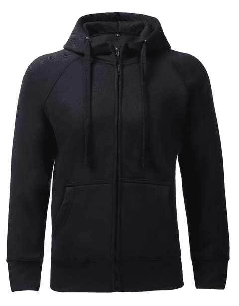 Black Fleece Zipper Hoodie
