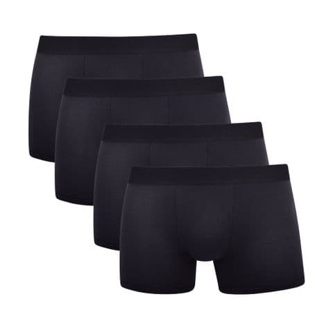 Black plain elastic boxer underwear