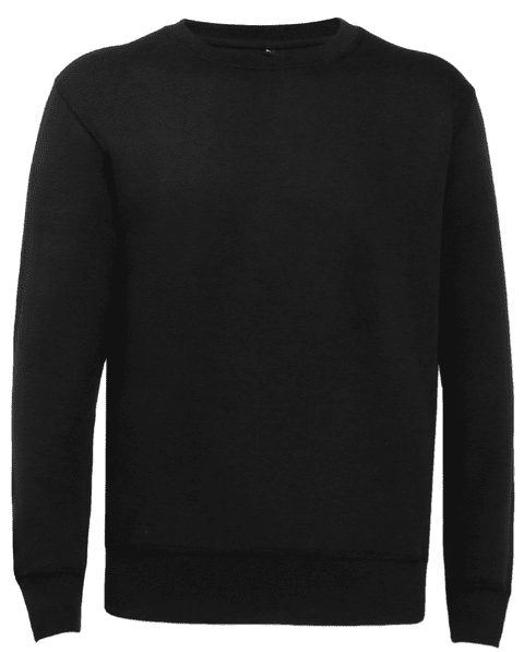 Black Sweatshirt Fleece Top