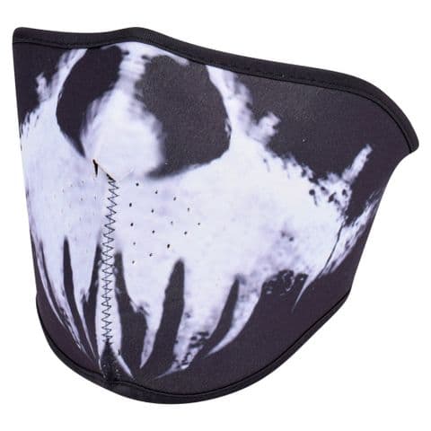 Black & White Skull Reversible Half Face Mask